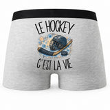Boxer Homme Le hockey c'est la vie – Impression au dos