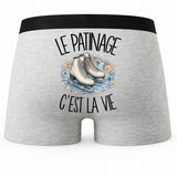 Boxer Homme Le patinage c'est la vie – Impression au dos