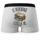 Boxer Homme Le reboutage c'est la vie – Impression au dos