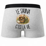 Boxer Homme Le sauna c'est la vie – Impression au dos