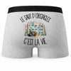 Boxer Homme Le saut d'obstacles c'est la vie – Impression au dos
