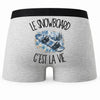 Boxer Homme Le snowboard c'est la vie – Impression au dos