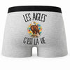 Boxer Homme Les aigles c'est la vie – Impression au dos