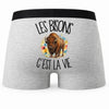 Boxer Homme Les bisons c'est la vie – Impression au dos