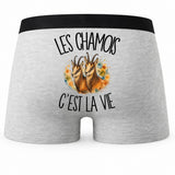 Boxer Homme Les chamois c'est la vie – Impression au dos