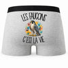 Boxer Homme Les faucons c'est la vie – Impression au dos