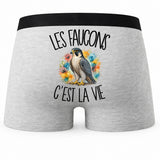 Boxer Homme Les faucons c'est la vie – Impression au dos