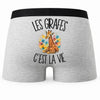 Boxer Homme Les girafes c'est la vie – Impression au dos