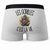 Boxer Homme Les gorilles c'est la vie – Impression au dos