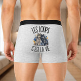 Boxer Homme Les loups c'est la vie – Impression au dos