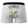 Boxer Homme Les mouettes c'est la vie – Impression au dos