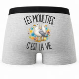 Boxer Homme Les mouettes c'est la vie – Impression au dos