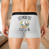 Boxer Homme Les mouettes c'est la vie – Impression au dos