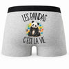Boxer Homme Les pandas c'est la vie – Impression au dos