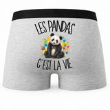 Boxer Homme Les pandas c'est la vie – Impression au dos