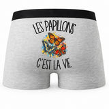 Boxer Homme Les papillons c'est la vie – Impression au dos
