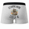 Boxer Homme Les ratons laveurs c'est la vie – Impression au dos