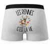 Boxer Homme Les rennes c'est la vie – Impression au dos