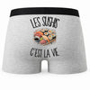 Boxer Homme Les sushis c'est la vie – Impression au dos