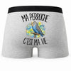 Boxer Homme Ma perruche c'est ma vie – Impression au dos