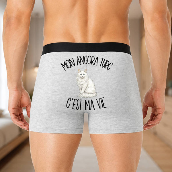Boxer Homme Mon Angora Turc c'est ma vie – Impression au dos
