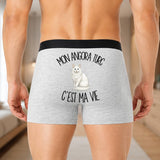 Boxer Homme Mon Angora Turc c'est ma vie – Impression au dos