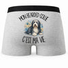 Boxer Homme Mon Bearded Collie c'est ma vie – Impression au dos
