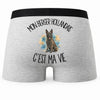 Boxer Homme Mon Berger Hollandais c'est ma vie – Impression au dos