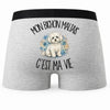 Boxer Homme Mon Bichon Maltais c'est ma vie – Impression au dos