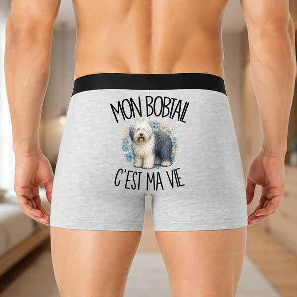 Boxer Homme Mon Bobtail c'est ma vie – Impression au dos