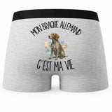 Boxer Homme Mon Braque Allemand c'est ma vie – Impression au dos