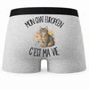 Boxer Homme Mon Chat Européen c'est ma vie – Impression au dos