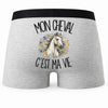 Boxer Homme Mon cheval c'est ma vie – Impression au dos