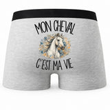 Boxer Homme Mon cheval c'est ma vie – Impression au dos