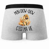 Boxer Homme Mon Chow-Chow c'est ma vie – Impression au dos