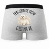Boxer Homme Mon Coton de Tuléar c'est ma vie – Impression au dos