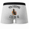 Boxer Homme Mon Doberman c'est ma vie – Impression au dos