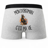 Boxer Homme Mon Doberman c'est ma vie – Impression au dos