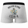 Boxer Homme Mon Dogue Allemand c'est ma vie – Impression au dos