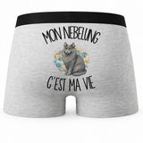 Boxer Homme Mon Nebelung c'est ma vie – Impression au dos