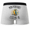 Boxer Homme Mon perroquet c'est ma vie – Impression au dos