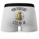 Boxer Homme Mon perroquet c'est ma vie – Impression au dos