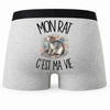 Boxer Homme Mon rat c'est ma vie – Impression au dos