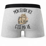 Boxer Homme Mon Selkirk Rex c'est ma vie – Impression au dos