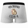 Boxer Homme Mon Singapura c'est ma vie – Impression au dos