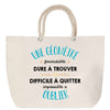 Sac Fête des Mères Mamie Famille Idée Cadeau anniversaire Noël Travail Boulot Métier Départ Retraite Collègue Femme cabas shopping plage