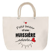 Sac Fête des Mères Mamie Famille Idée Cadeau anniversaire Noël Travail Boulot Métier Départ Retraite Collègue Femme cabas shopping plage