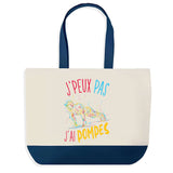 Sac de shopping bleu J'peux pas Pompes Push-up