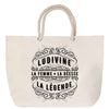 Sac Fête des Mères Mamie Famille Idée Cadeau anniversaire Noël Travail Boulot Métier Départ Retraite Collègue Femme cabas shopping plage