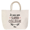 Sac Fête des Mères Mamie Famille Idée Cadeau anniversaire Noël Travail Boulot Métier Départ Retraite Collègue Femme cabas shopping plage